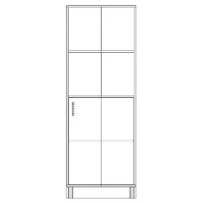 Шафа-Пенал Тиса Мебель ШС-624 Дуб сонома 166x35x60 см