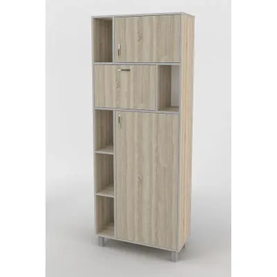 Шафа-Пенал Тиса Мебель ШС-809 Дуб сонома 205x35x80 см