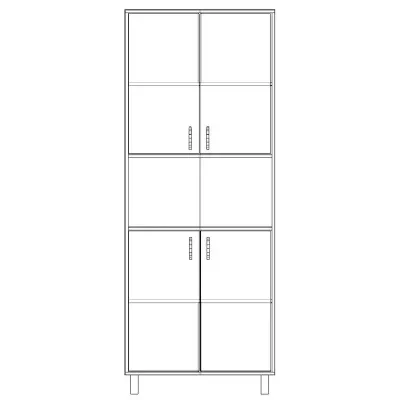 Шафа-Пенал Тиса Мебель ШС-821 Дуб сонома 205x35x80 см