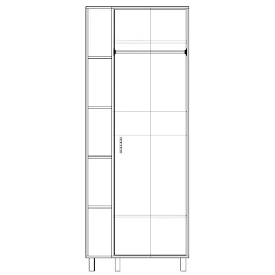Шафа-Пенал Тиса Мебель ШС-825 Дуб сонома 205x52x80 см