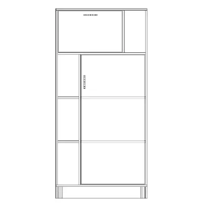 Шафа-Пенал Тиса Мебель ШС-840 Дуб сонома 166x35x80 см