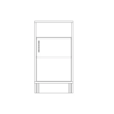 Тумба офісна Тиса Мебель ТМ-104 1 Сонома 75x35x40 см