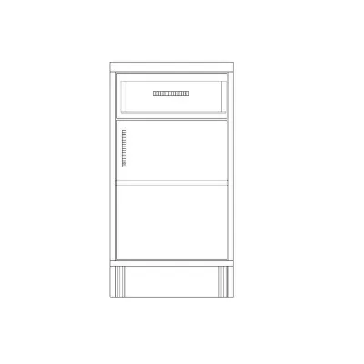 Тумба офісна Тиса Мебель ТМ-109 1 Сонома 76x35x40 см