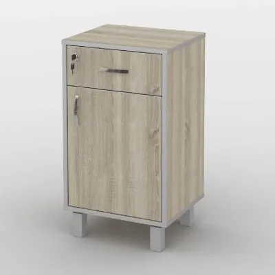 Тумба офисная Тиса Мебель ТМ-110 1 Сонома 75x35x40 см