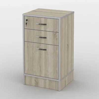 Тумба офисная Тиса Мебель ТМ-116 1 Сонома 75x35x40 см