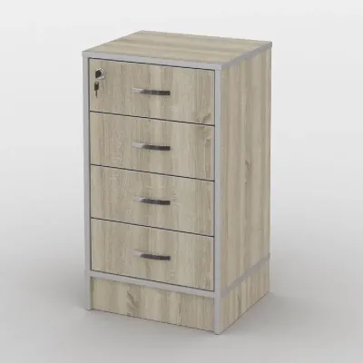 Тумба офісна Тиса Мебель ТМ-120 1 Сонома 75x35x40 см
