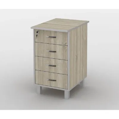 Тумба офисная Тиса Мебель ТМ-122 2 Сонома 75x60x40 см