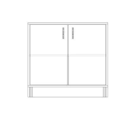 Тумба офісна Тиса Мебель ТМ-124 2 Сонома 75x60x40 см