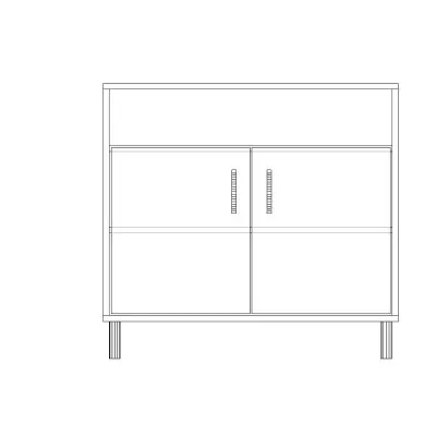 Тумба офісна Тиса Мебель ТМ-130 1 Сонома 75x35x40 см