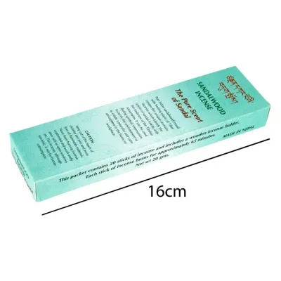 Пахощі Тибетські Gangchen Сандал Sandal 20 шт. 16х4,4х1,8 см Бірюзовий (25971)