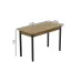 Стіл кухонний Ferrum-decor Беніта 75x120x60 Чорний ДСП Дуб Артізан 16мм (BEN0006) Стіл кухонний Ferrum-decor Беніта 75x120x60 Чорний ДСП Дуб Артізан 16мм (BEN0006)