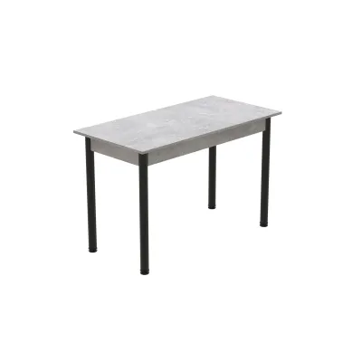 Стол кухонный Ferrum-decor Бенита 75x120x60 Черный ДСП Бетон 16мм (BEN0007)