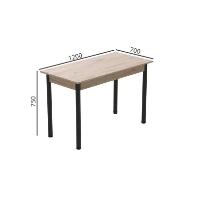 Стіл кухонний Ferrum-decor Беніта 75x120x70 Чорний ДСП Дуб Сан-Маріно 16мм (BEN0009) Стіл кухонний Ferrum-decor Беніта 75x120x70 Чорний ДСП Дуб Сан-Маріно 16мм (BEN0009)