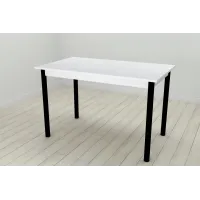 Стол кухонный Ferrum-decor Бенита 75x120x80 Черный ДСП Белое 16мм (BEN0015)