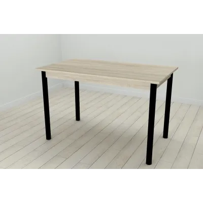 Стіл кухонний Ferrum-decor Беніта 75x120x80 Чорний ДСП Сонома 16мм (BEN0018)