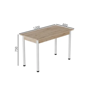 Стіл кухонний Ferrum-decor Беніта 75x120x60 Білий ДСП Дуб Сан-Маріно 16мм (BEN0023) Стіл кухонний Ferrum-decor Беніта 75x120x60 Білий ДСП Дуб Сан-Маріно 16мм (BEN0023)