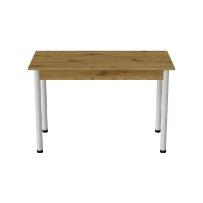 Стіл кухонний Ferrum-decor Беніта 75x120x60 Білий ДСП Дуб Артізан 16мм (BEN0027)