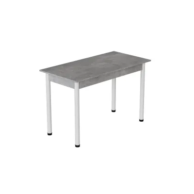 Стіл кухонний Ferrum-decor Беніта 75x120x60 Білий ДСП Бетон 16мм (BEN0028)