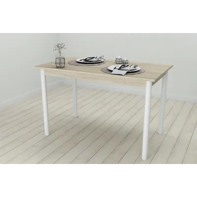 Стіл кухонний Ferrum-decor Беніта 75x120x70 Білий ДСП Сонома 16мм (BEN0032) Стіл кухонний Ferrum-decor Беніта 75x120x70 Білий ДСП Сонома 16мм (BEN0032)