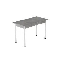 Стол кухонный Ferrum-decor Бенита 75x120x70 Белый ДСП Бетон 16мм (BEN0035)