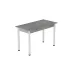 Стол кухонный Ferrum-decor Бенита 75x120x70 Белый ДСП Бетон 16мм (BEN0035)