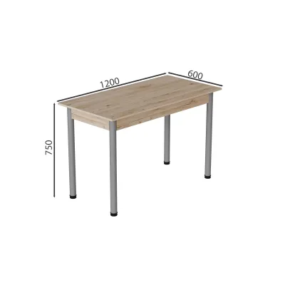 Стіл кухонний Ferrum-decor Беніта 75x120x60 Сірий ДСП Дуб Сан-Маріно 16мм (BEN0044) Стіл кухонний Ferrum-decor Беніта 75x120x60 Сірий ДСП Дуб Сан-Маріно 16мм (BEN0044)