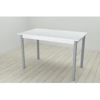 Стіл кухонний Ferrum-decor Беніта 75x120x70 Сірий ДСП Біле 16мм (BEN0050)