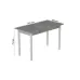 Стіл кухонний Ferrum-decor Маріо 75x120x60 Білий ДСП Бетон 16мм (MAR0028)