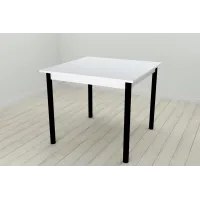 Стіл кухонний Ferrum-decor Агата 75x90x90 Чорний ДСП Біле 16мм (AGA0001) Стіл кухонний Ferrum-decor Агата 75x90x90 Чорний ДСП Біле 16мм (AGA0001)