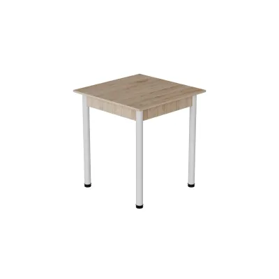 Стол кухонный Ferrum-decor Агата 75x70x70 Белый ДСП Дуб Сан-Марино 16мм (AGA0030)