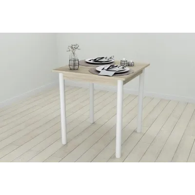 Стіл кухонний Ferrum-decor Агата 75x70x70 Білий ДСП Сонома 16мм (AGA0032)