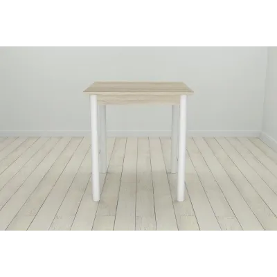 Стіл кухонний Ferrum-decor Агата 75x70x70 Білий ДСП Сонома 16мм (AGA0032)