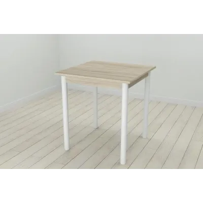 Стіл кухонний Ferrum-decor Агата 75x70x70 Білий ДСП Сонома 16мм (AGA0032)