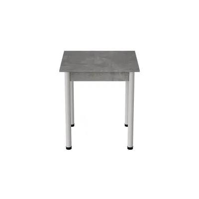 Стіл кухонний Ferrum-decor Агата 75x70x70 Білий ДСП Бетон 16мм (AGA0035)