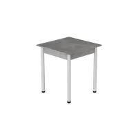 Стол кухонный Ferrum-decor Агата 75x70x70 Белый ДСП Бетон 16мм (AGA0035)