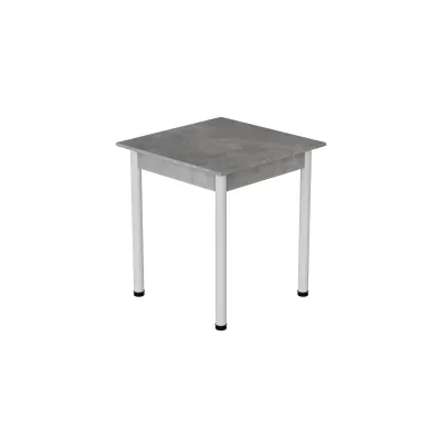 Стіл кухонний Ferrum-decor Агата 75x70x70 Білий ДСП Бетон 16мм (AGA0035)