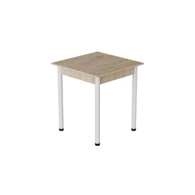 Стіл кухонний Ferrum-decor Агата 75x80x80 Білий ДСП Дуб Сан-Маріно 16мм (AGA0037)