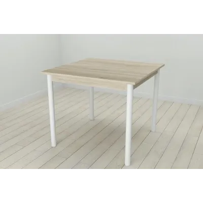 Стол кухонный Ferrum-decor Агата 75x80x80 Белый ДСП Сонома 16мм (AGA0039)