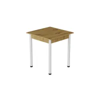 Стіл кухонний Ferrum-decor Агата 75x80x80 Білий ДСП Дуб Артізан 16мм (AGA0041)