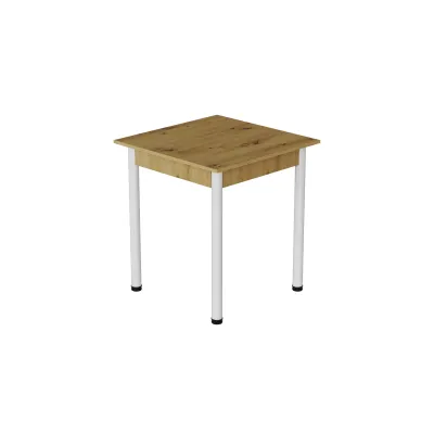 Стіл кухонний Ferrum-decor Агата 75x80x80 Білий ДСП Дуб Артізан 16мм (AGA0041)