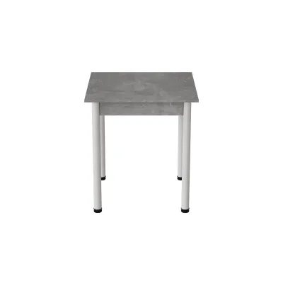 Стол кухонный Ferrum-decor Агата 75x80x80 Белый ДСП Бетон 16мм (AGA0042)