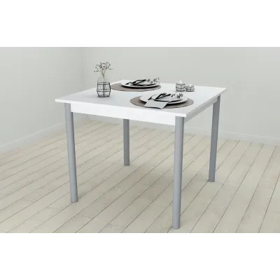 Стіл кухонний Ferrum-decor Агата 75x80x80 Сірий ДСП Біле 16мм (AGA0043)