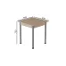 Стіл кухонний Ferrum-decor Агата 75x80x80 Сірий ДСП Дуб Сан-Маріно 16мм (AGA0044)
