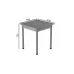 Стол кухонный Ferrum-decor Агата 75x80x80 Серый ДСП Бетон 16мм (AGA0049)