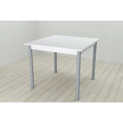Стіл кухонний Ferrum-decor Агата 75x90x90 Сірий ДСП Біле 16мм (AGA0050)