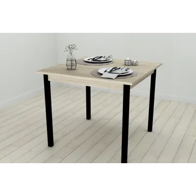 Стіл кухонний Ferrum-decor Дієго 75x80x80 Чорний ДСП Сонома 16мм (DIE0004) Стіл кухонний Ferrum-decor Дієго 75x80x80 Чорний ДСП Сонома 16мм (DIE0004)