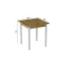 Стіл кухонний Ferrum-decor Дієго 75x80x80 Білий ДСП Дуб Артізан 16мм (DIE0041)