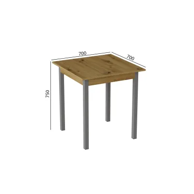 Стіл кухонний Ferrum-decor Дієго 75x70x70 Сірий ДСП Дуб Артізан 16мм (DIE0055) Стіл кухонний Ferrum-decor Дієго 75x70x70 Сірий ДСП Дуб Артізан 16мм (DIE0055)