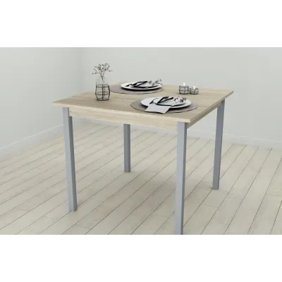 Стіл кухонний Ferrum-decor Дієго 75x80x80 Сірий ДСП Сонома 16мм (DIE0060)
