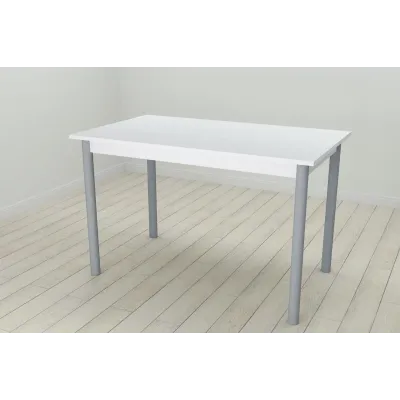 Стіл кухонний Ferrum-decor Беніта 75x120x80 Сірий ДСП Біле 16мм (BEN0057)